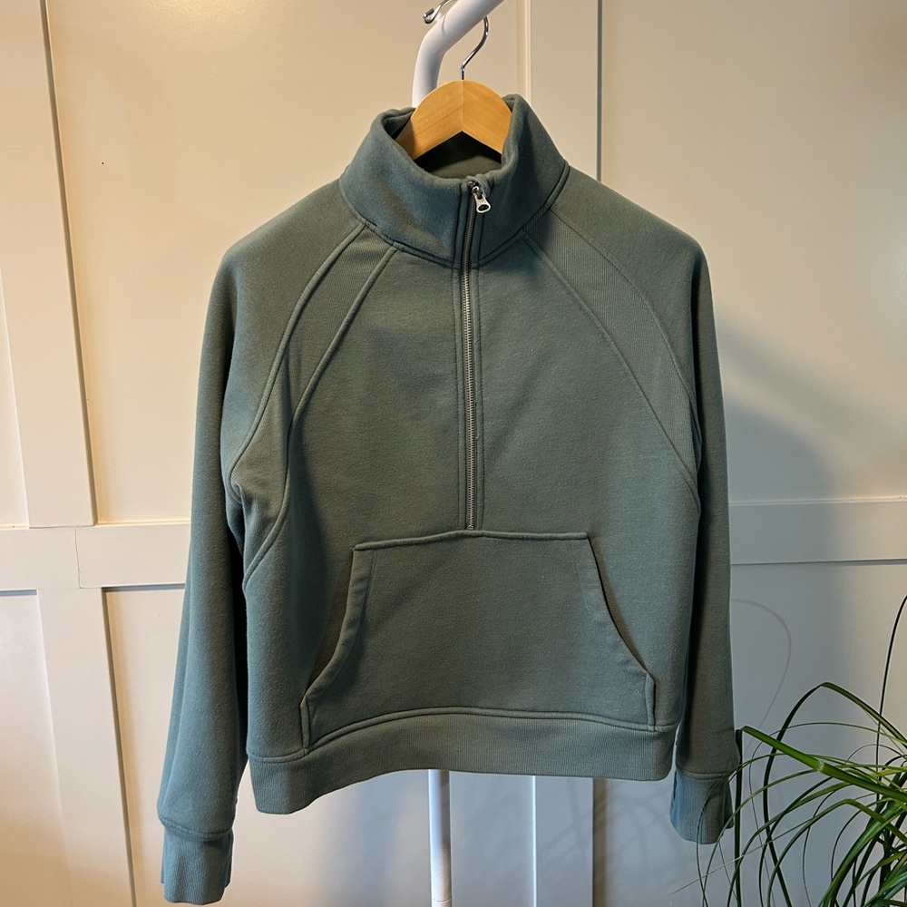 Danskin Women’s Sage Green Half-Zip Sweater